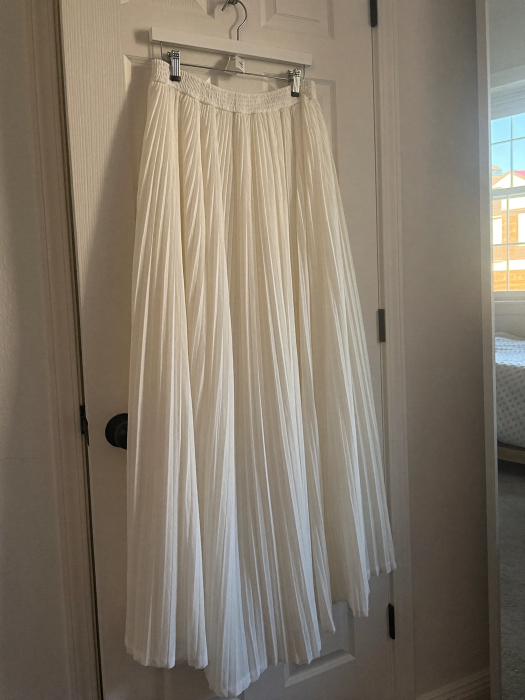 Pleated Maxi Skirt — Ivory — seller photo
